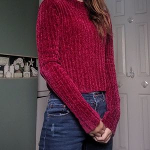 Soft burgundy sweater from Forever 21
